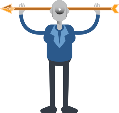 Robot Çalışan Karakteri Oku Çizimi