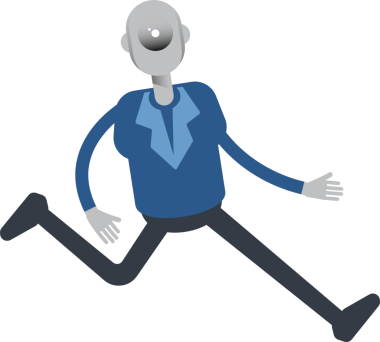 Robot Çalışan Karakteri Yürüyor