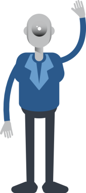 Robot Çalışan Karakteri El İllüstrasyonu