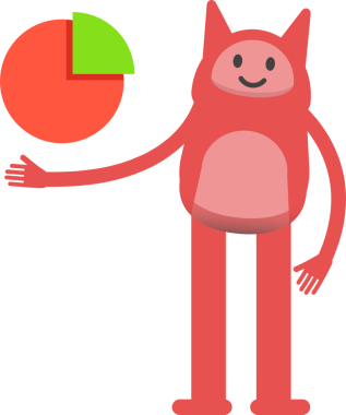 Sevimli Canavar Karakter Tutucu Turta Çizelgesi