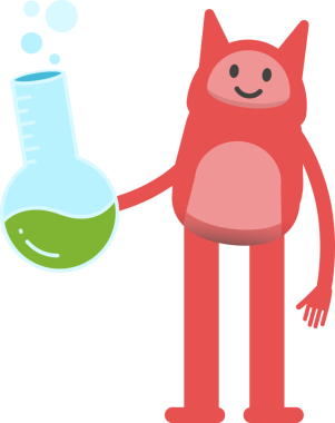 Sevimli Canavar Karakter Tutucu Laboratuar Şişesi