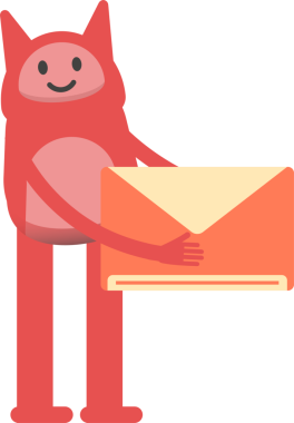 Sevimli Canavar Karakteri Posta Tutucu