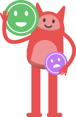 Sevimli Canavar Karakteri ve Duygu Simgesi