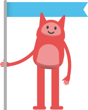 Sevimli Canavar Karakteri Bayrak Direği