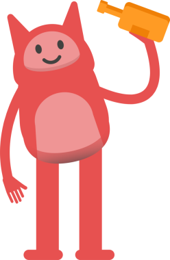 Sevimli Canavar Karakteri Bira İçen