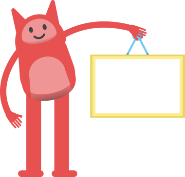 Sevimli Canavar Karakteri Boş İmza Tutuyor