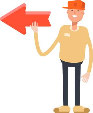 Kap Karakteri ve Ok İşareti Giyen Adam