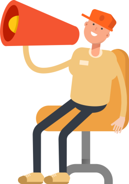 Cap Karakteri Giyen Adam Clipart