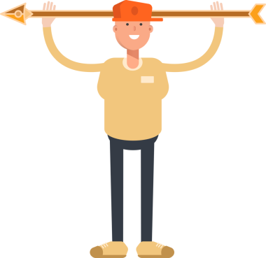 Cap Karakteri Giyen Adam Clipart