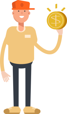 Cap Karakteri Giyen Adam Clipart