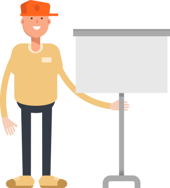 Cap Karakteri Giyen Adam Clipart