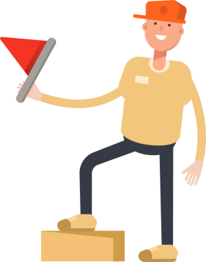 Cap Karakteri Giyen Adam Clipart