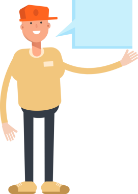 Cap Karakteri Giyen Adam Clipart