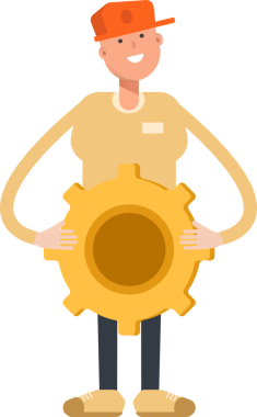 Cap Karakteri Giyen Adam Clipart