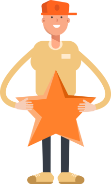 Cap Karakteri Giyen Adam Clipart