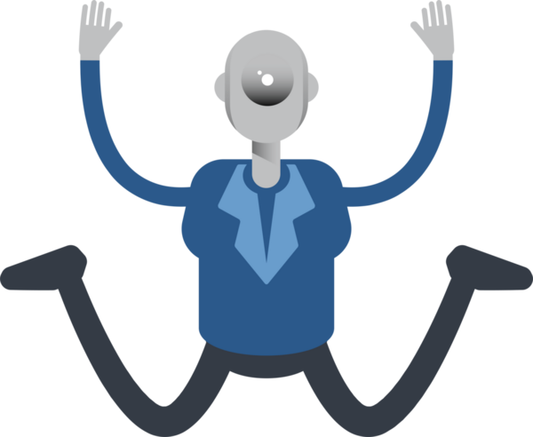 Robot Çalışan Karakteri Atlama