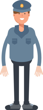 Polis Karakteri Ayakta Duran Clipart