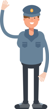 Polis Karakteri Tek Elini Kaldırıyor