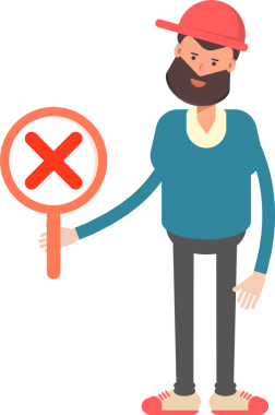 Kırmızı Şapkalı Adam Yanlış İşaret Gösteriyor