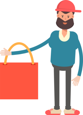 Kırmızı Başlık Karakteri Giyen Adam Clipart