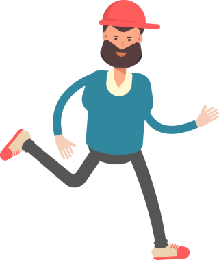 Kırmızı Başlık Karakteri Giyen Adam Clipart