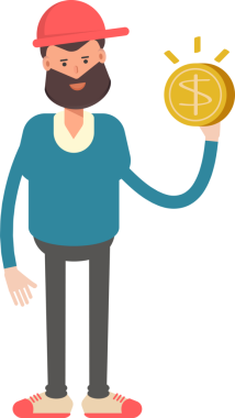 Kırmızı Başlık Karakteri Giyen Adam Clipart