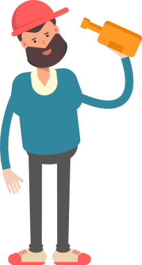 Kırmızı Başlık Karakteri Giyen Adam Clipart