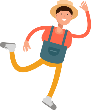 Çiftçi Karakteri Zıplama ve Uçma