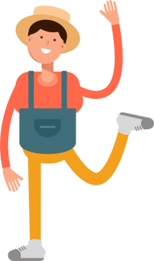 Çiftçi Karakteri Rahatlatıcı Çizim