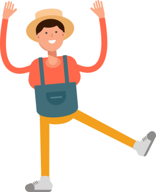 Çiftçi Karakteri Rahatlatıcı Çizim