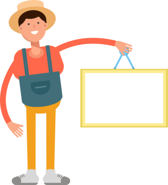 Çiftçi Karakteri Boş İmza Tutuyor