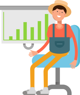 Çiftçi Karakteri Sunar Çubuk Çizelgesi