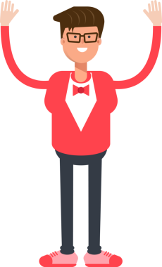 Kırmızı Giysili Adam Clipart