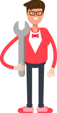 Kırmızı Giysili Adam Clipart