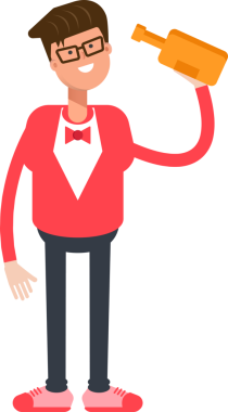 Kırmızı Giysili Adam Clipart