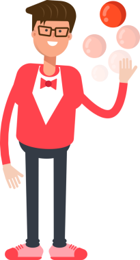 Kırmızı Giysili Adam Clipart