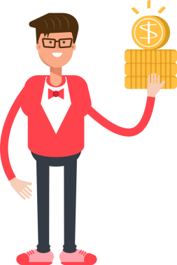 Kırmızı Giysili Adam Clipart