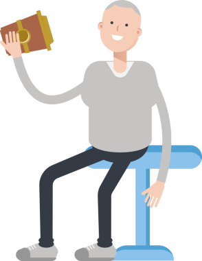 Erkek Karakteri Kahve İçiyor