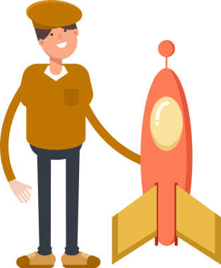 Cap Karakteri olan Çocuk Clipart