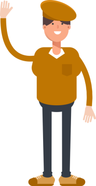 Cap Karakteri olan Çocuk Clipart