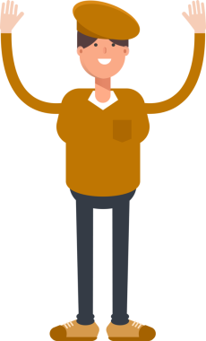 Cap Karakteri olan Çocuk Clipart