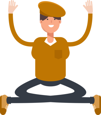 Cap Karakteri olan Çocuk Clipart