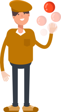 Cap Karakteri olan Çocuk Clipart