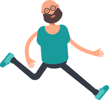 Kel Sakallı Adam Karakteri Clipart