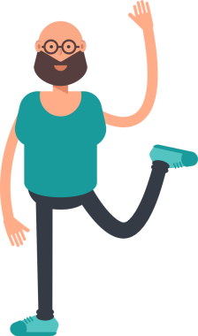 Kel Sakallı Adam Karakteri Clipart