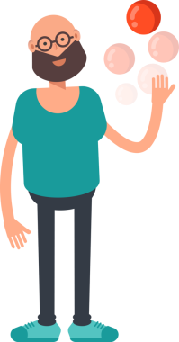 Kel Sakallı Adam Karakteri Clipart