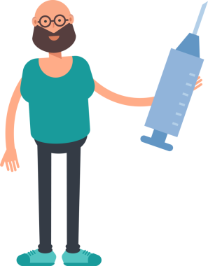 Kel Sakallı Adam Karakteri Clipart