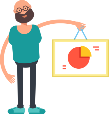 Kel Sakallı Adam Karakteri Clipart