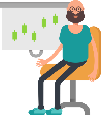 Kel Sakallı Adam Karakteri Clipart