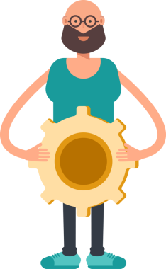 Kel Sakallı Adam Karakteri Clipart